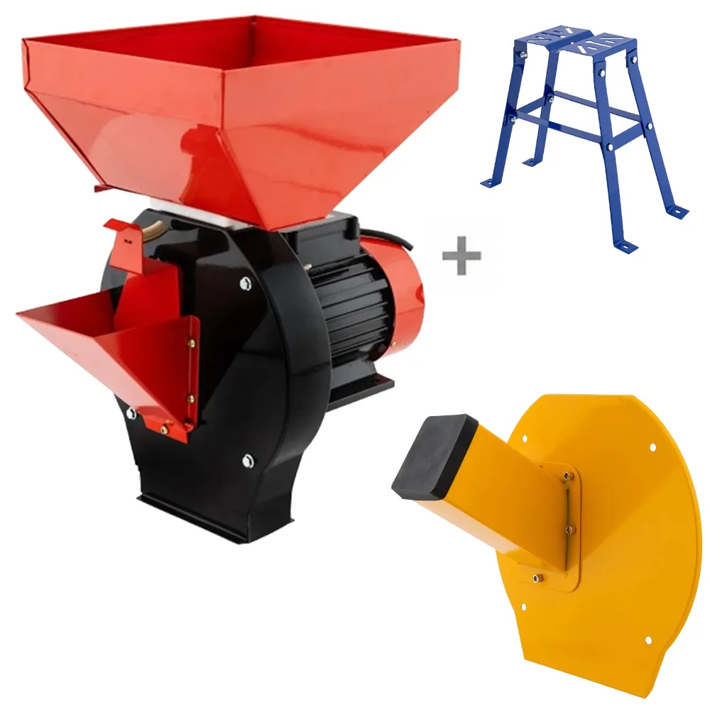 OFERTA ZILEI - SET: Moară electrică EM-1.1D pentru cereale și fructe, 3900W, 200 kg/h + Accesoriu Lucernă și Suport Moară