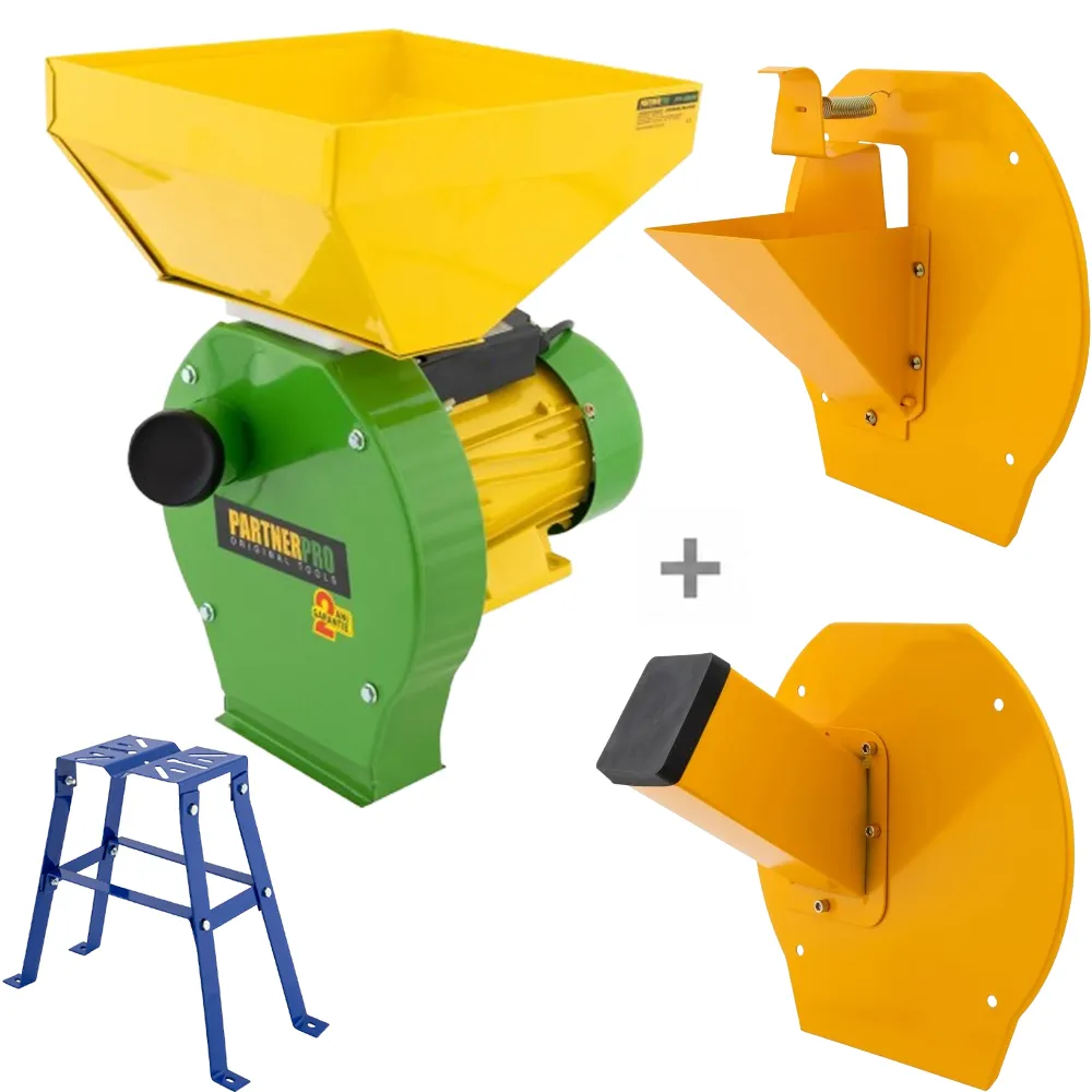 OFERTA ZILEI - SET: Moară electrică PP3900 pentru cereale și porumb, 3900W, 240 kg/h + Accesorii Fructe, Lucernă și Suport Moară