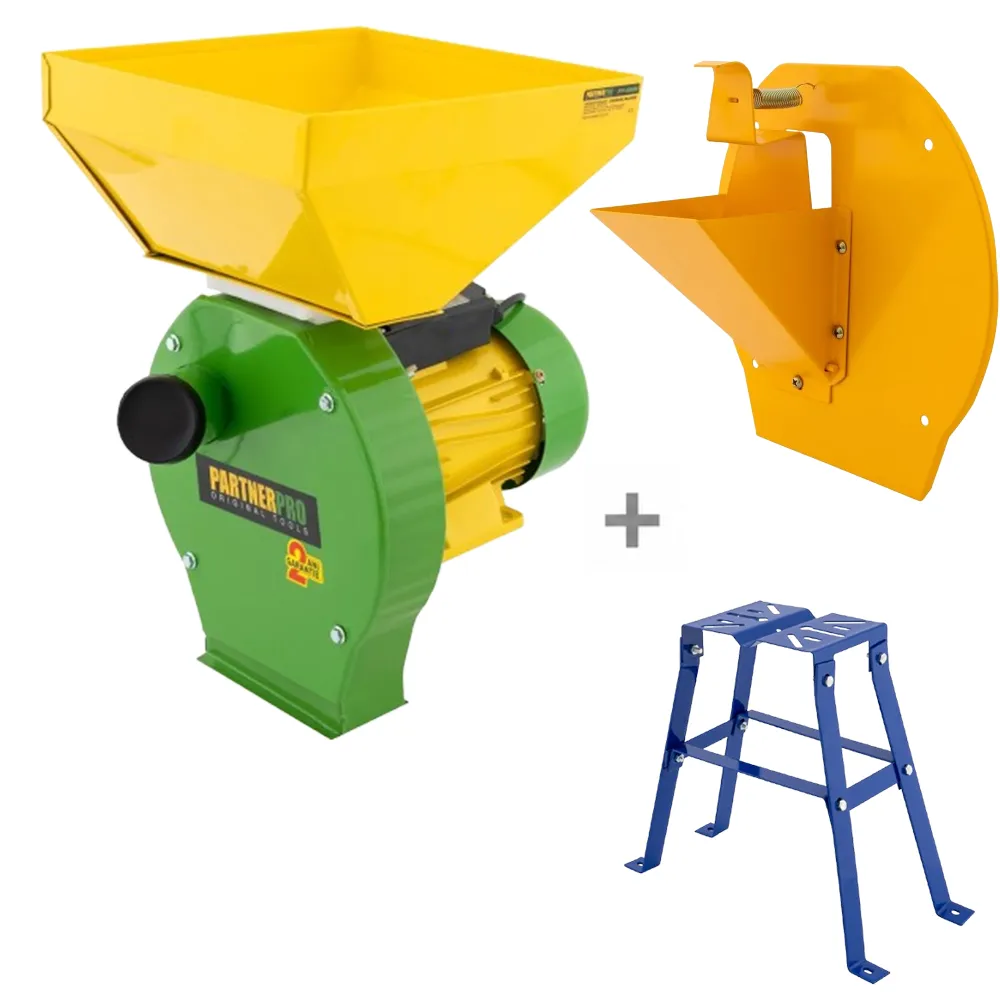 OFERTA ZILEI - SET: Moară electrică PP3900 pentru cereale și porumb, 3900W, 240 kg/h + Accesoriu Fructe și Suport moară