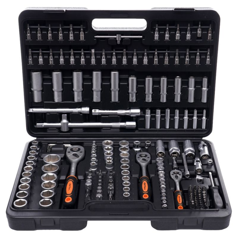 OFERTA ZILEI - Set scule 292 piese, prinderi 1/4", 3/8" și 1/2", tubulare, biți și clichete, KD10460