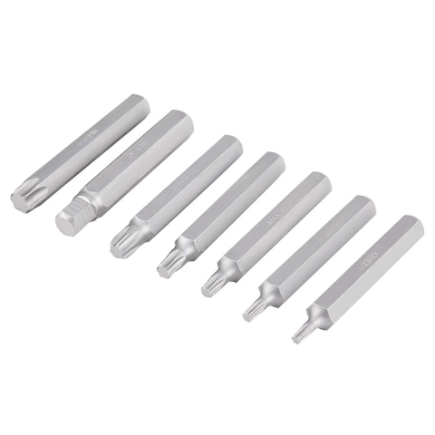 Set Trusă Biti Torx Profesională, 40 Piese, Oțel Chrome-Vanadium (Cr-V), cu Adaptoare și Cutie Metalică de Transport [3]