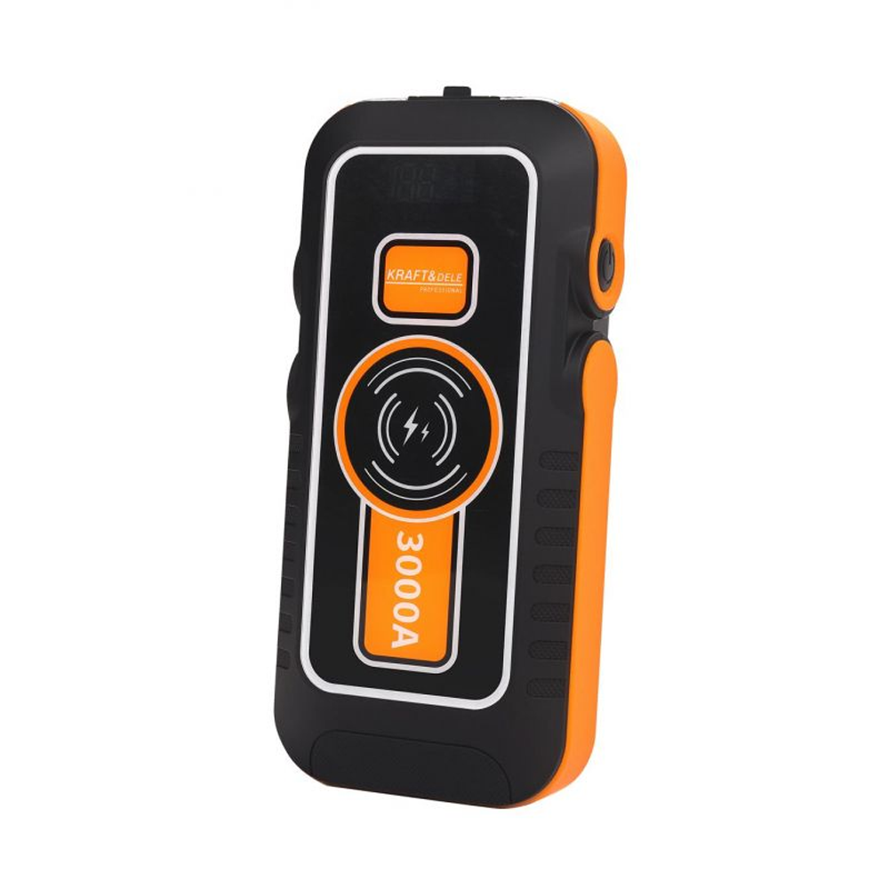 OFERTA ZILEI - Starter auto + baterie externă 16000 mAh, 800 A pornire, 3000 A maxim, 12 V, Qi 15 W, KD5493
