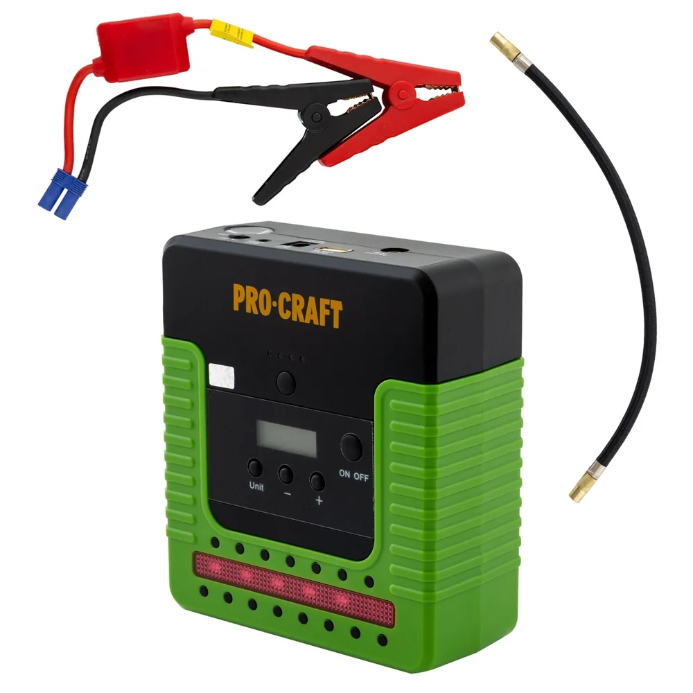 Starter auto cu compresor 12 V, 600 A vârf, 300 A pornire, 30 L/min, JSAP-12 [1]