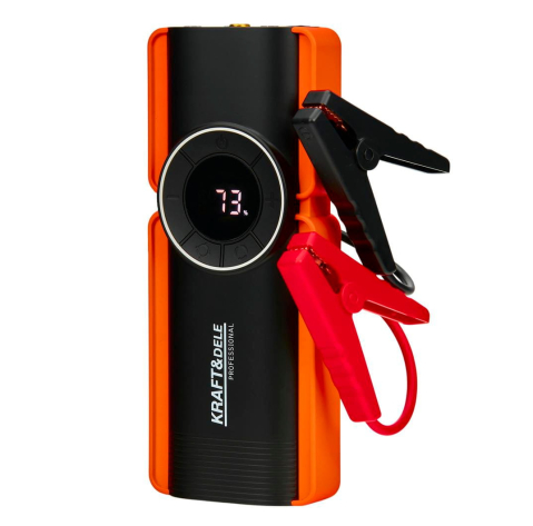 Oferta zilei - Starter Auto Multifuncțional 1200A, 10000mAh, cu Compresor Aer, Powerbank și Lanternă LED
