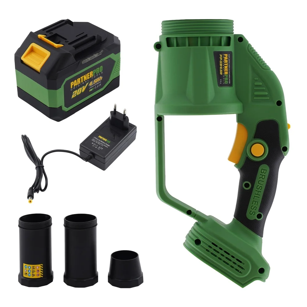 Suflante de aer - Suflantă pe acumulator 20V 4,5Ah, Brushless, 640W, 45 m/s, 3 duze, PP-SB4.5A
