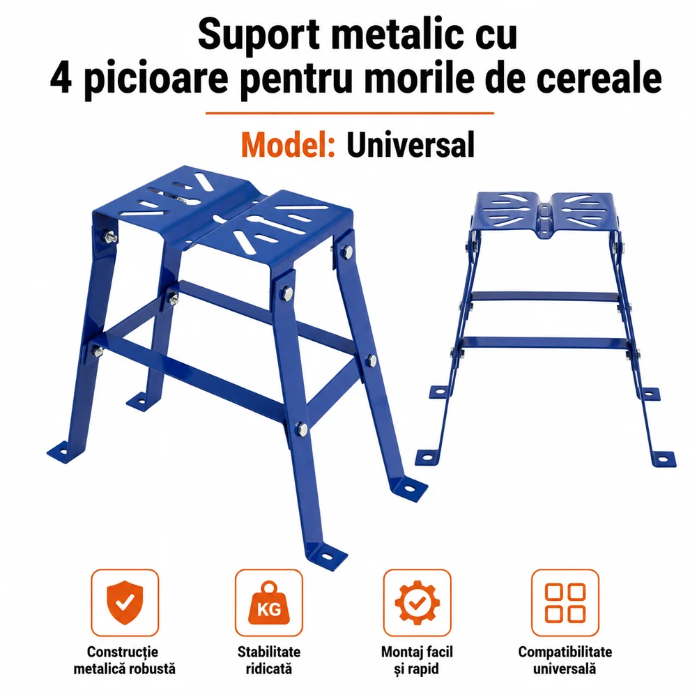 Suport metalic pentru morile de cereale, 4 picioare, universal [2]