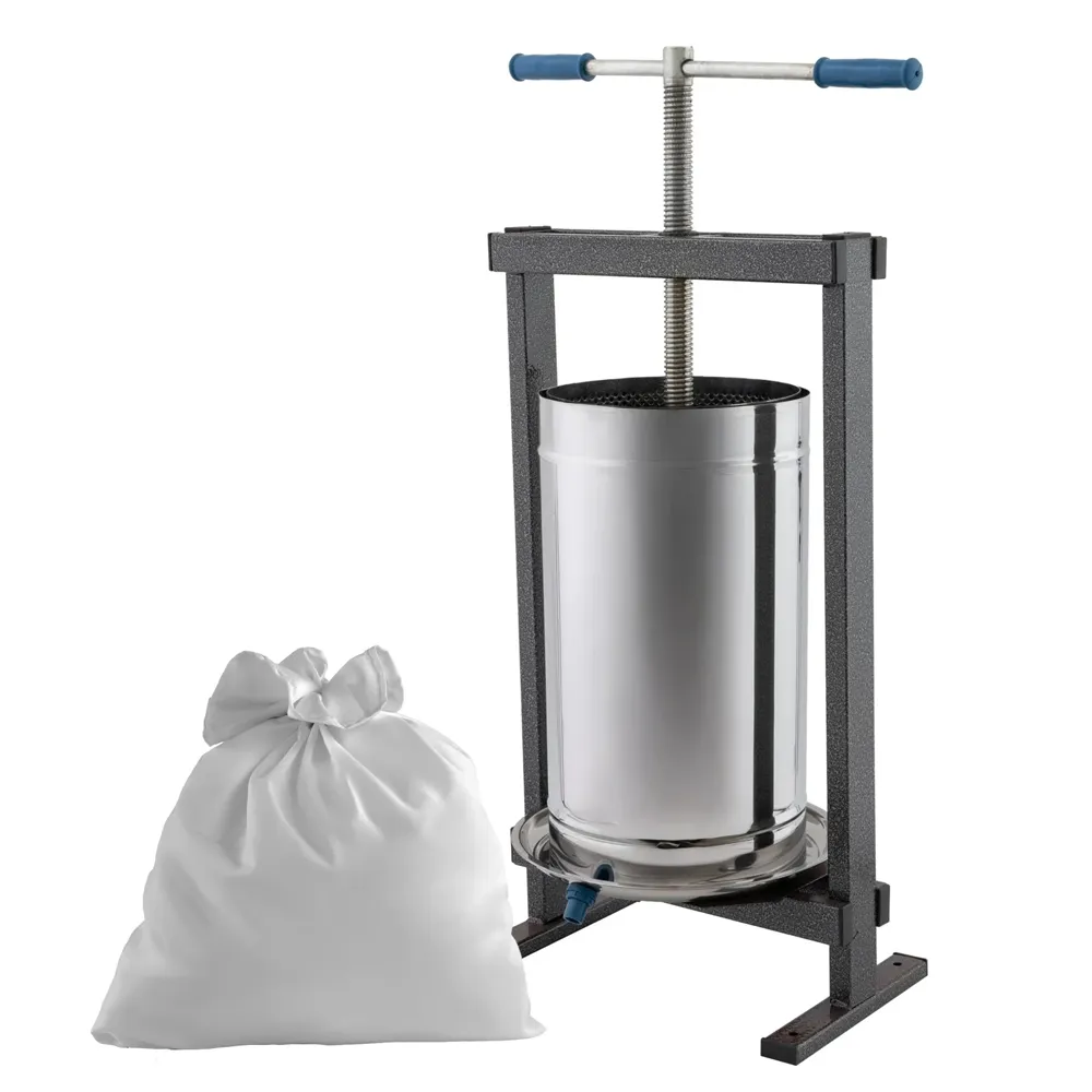 OFERTA ZILEI - Teasc manual pentru struguri 25 L, inox, cu sac tescovină
