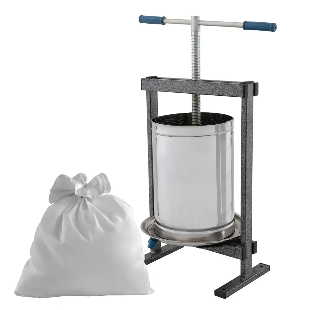 OFERTA ZILEI - Teasc manual pentru struguri și fructe 20 L, inox, cu sac tescovină