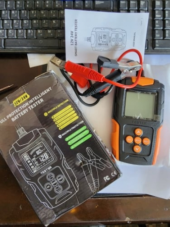 Tester de baterie auto 12V/24V, 100-2000 CCA 2Ah-220 Ah, analizor digital baterie pentru masini, camioane, motociclete, SUV-uri, barci [10]