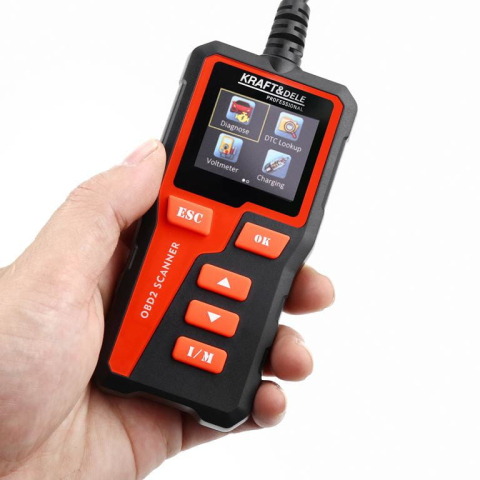 Tester de Diagnosticare Auto OBD II/EOBD cu Ecran Color de 2.36 Inci, Cititor și Ștergător Coduri de Eroare Check Engine și Funcție Analiză Baterie [4]