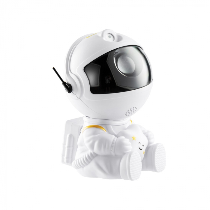 Proiector XO decorativ cu LED, lumina de veghe pentru copii, in forma de astronaut cu steluta in mana, 8 moduri de operare diferite, cap magnetic rotativ 360 grade, cu telecomanda, copii bebelusi pari [4]
