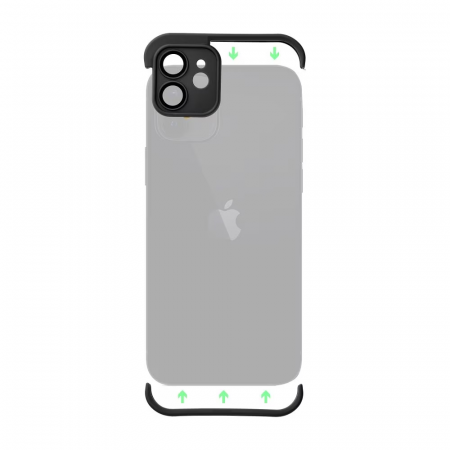 Bumper protectie pentru iPhone Seria 12,13, 14, Negru [1]