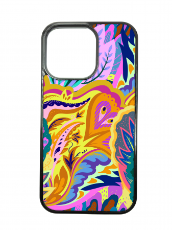 COLECTII DE HUSE ELENCASE - Husa ELENCASE, Bloomy, Laterale Soft Grip TPU si Spate Hard PC, Slim, Margini Ridicate pentru Protectia Ecranului si a Camerelor