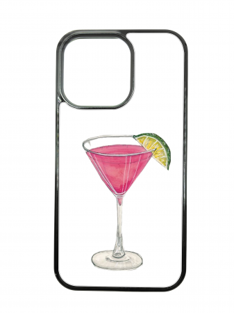 COLECTII DE HUSE ELENCASE - Husa ELENCASE, Cocktail Please, Laterale Soft Grip TPU si Spate Hard PC, Slim, Margini Ridicate pentru Protectia Ecranului si a Camerelor