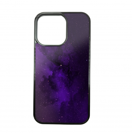 COLECTII DE HUSE ELENCASE - Husa ELENCASE, Cosmos Purple, Laterale Soft Grip TPU si Spate Hard PC, Slim, Margini Ridicate pentru Protectia Ecranului si a Camerelor