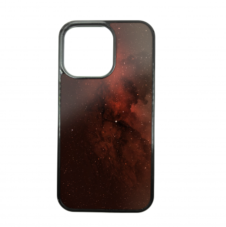COLECTII DE HUSE ELENCASE - Husa ELENCASE, Cosmos Red, Laterale Soft Grip TPU si Spate Hard PC, Slim, Margini Ridicate pentru Protectia Ecranului si a Camerelor