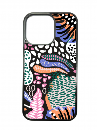 COLECTII DE HUSE ELENCASE - Husa ELENCASE, Flower Power, Laterale Soft Grip TPU si Spate Hard PC, Slim, Margini Ridicate pentru Protectia Ecranului si a Camerelor