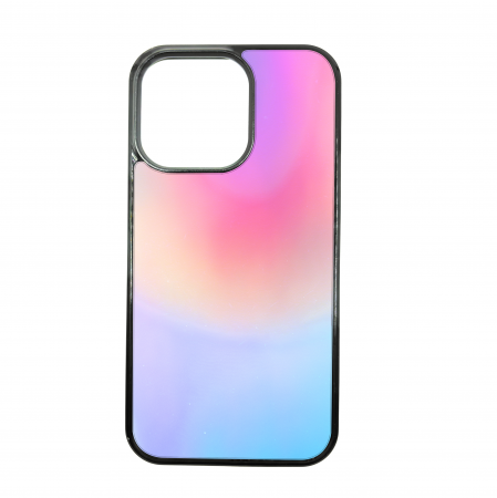 Glam - Husa ELENCASE, Glam Pink, Laterale Soft Grip TPU si Spate Hard PC, Slim, Margini Ridicate pentru Protectia Ecranului si a Camerelor