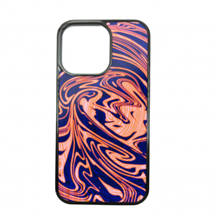Liquify - Husa ELENCASE, Liquify Orange, Laterale Soft Grip TPU si Spate Hard PC, Slim, Margini Ridicate pentru Protectia Ecranului si a Camerelor