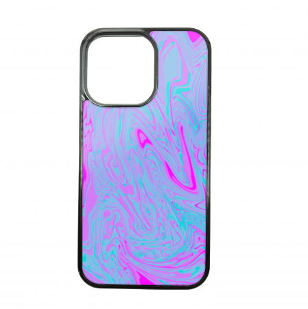 Liquify - Husa ELENCASE, Liquify Pink, Laterale Soft Grip TPU si Spate Hard PC, Slim, Margini Ridicate pentru Protectia Ecranului si a Camerelor