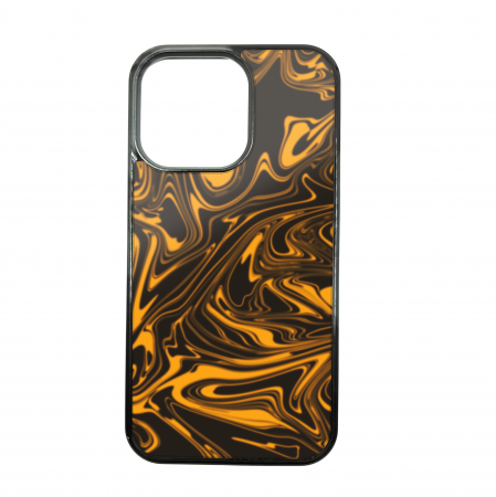 Liquify - Husa ELENCASE, Liquify Yellow, Laterale Soft Grip TPU si Spate Hard PC, Slim, Margini Ridicate pentru Protectia Ecranului si a Camerelor