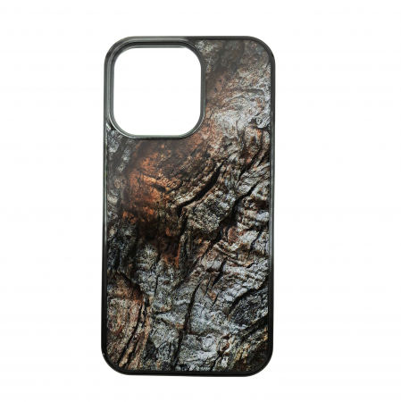 COLECTII DE HUSE ELENCASE - Husa ELENCASE, Tree Bark, Laterale Soft Grip TPU si Spate Hard PC, Slim, Margini Ridicate pentru Protectia Ecranului si a Camerelor