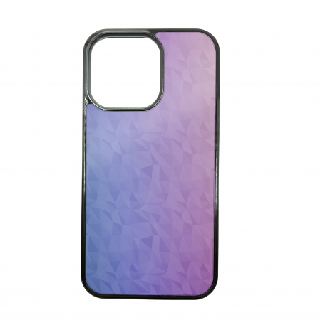 COLECTII DE HUSE ELENCASE - Husa ELENCASE, Polygon Purple, Laterale Soft Grip TPU si Spate Hard PC, Slim, Margini Ridicate pentru Protectia Ecranului si a Camerelor