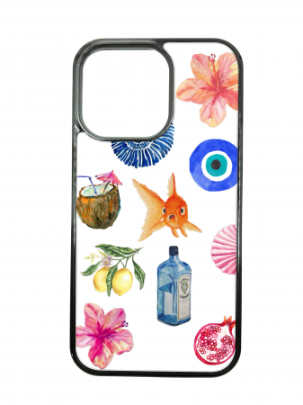 COLECTII DE HUSE ELENCASE - Husa ELENCASE, Tropical, Laterale Soft Grip TPU si Spate Hard PC, Slim, Margini Ridicate pentru Protectia Ecranului si a Camerelor