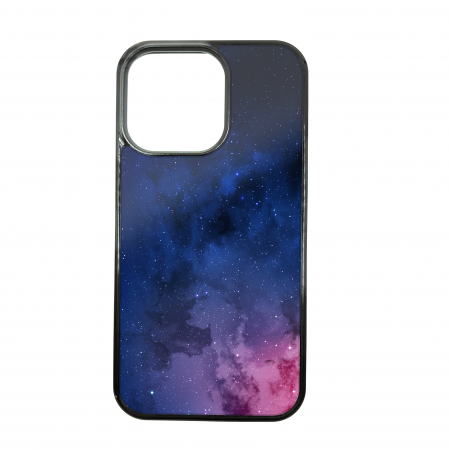 COLECTII DE HUSE ELENCASE - Husa ELENCASE, Cosmos Blue, Laterale Soft Grip TPU si Spate Hard PC, Slim, Margini Ridicate pentru Protectia Ecranului si a Camerelor