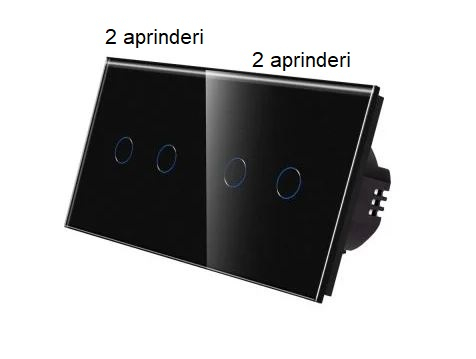 Intrerupator tactil 2 doze configurabil (simplu, dublu, triplu, cap scara, dimabil, etc.) [7]