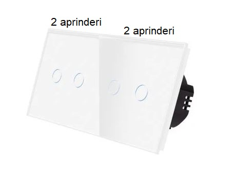 Intrerupator tactil 2 doze configurabil (simplu, dublu, triplu, cap scara, dimabil, etc.) [7]