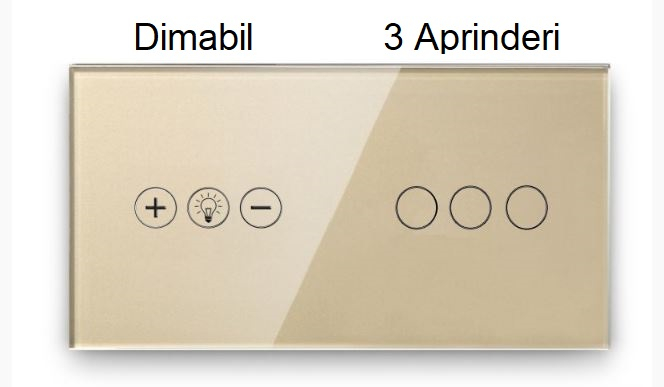 Intrerupator tactil 2 doze configurabil (simplu, dublu, triplu, cap scara, dimabil, etc.) [11]