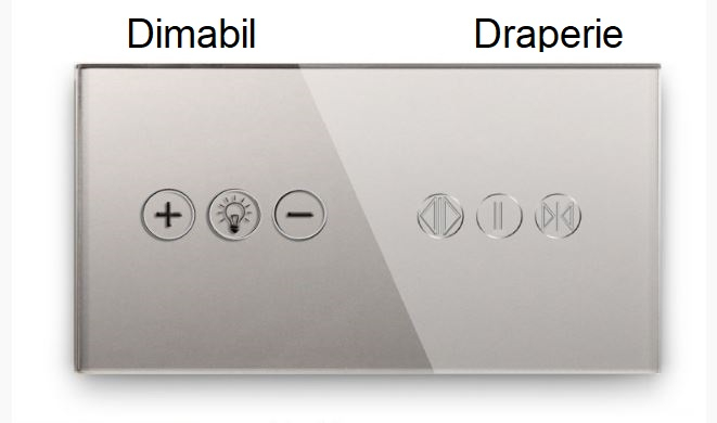 Intrerupator tactil 2 doze configurabil (simplu, dublu, triplu, cap scara, dimabil, etc.) [10]