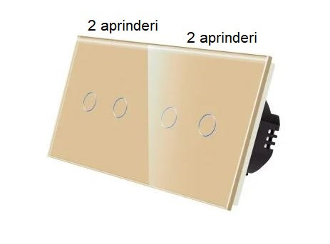 Intrerupator tactil 2 doze configurabil (simplu, dublu, triplu, cap scara, dimabil, etc.) [7]