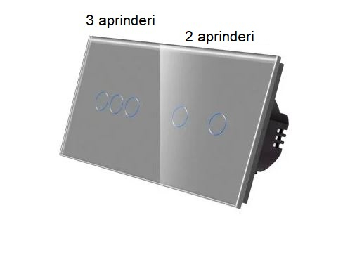 Intrerupator tactil 2 doze configurabil (simplu, dublu, triplu, cap scara, dimabil, etc.) [8]