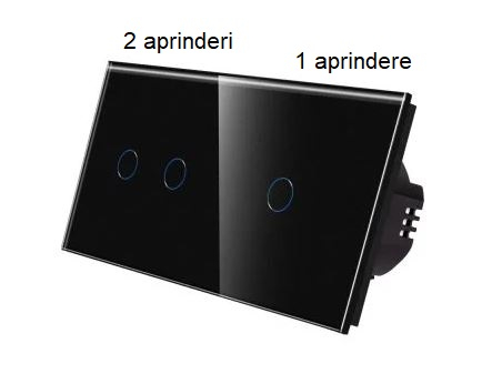 Intrerupator tactil 2 doze configurabil (simplu, dublu, triplu, cap scara, dimabil, etc.) [6]