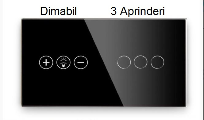 Intrerupator tactil 2 doze configurabil (simplu, dublu, triplu, cap scara, dimabil, etc.) [10]