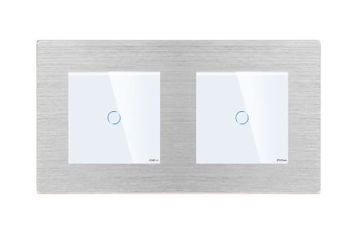 Intrerupator tactil 2 doze configurabil cu rama de aluminiu (simplu, dublu, triplu, cap scara, dimabil, etc.) [3]