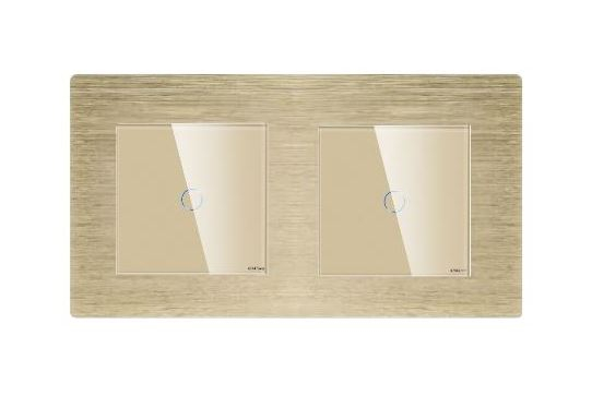 Intrerupator tactil 2 doze configurabil cu rama de aluminiu (simplu, dublu, triplu, cap scara, dimabil, etc.) [2]