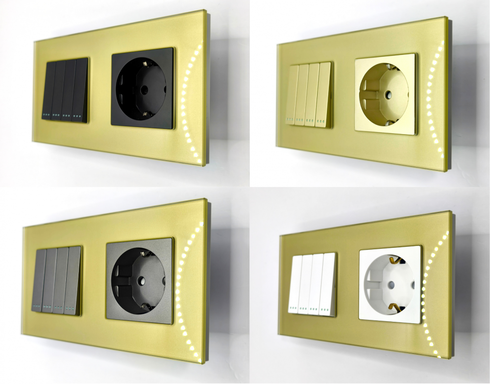 Intrerupator tactil 2 doze configurabil (simplu, dublu, triplu, cap scara, dimabil, etc.) [3]