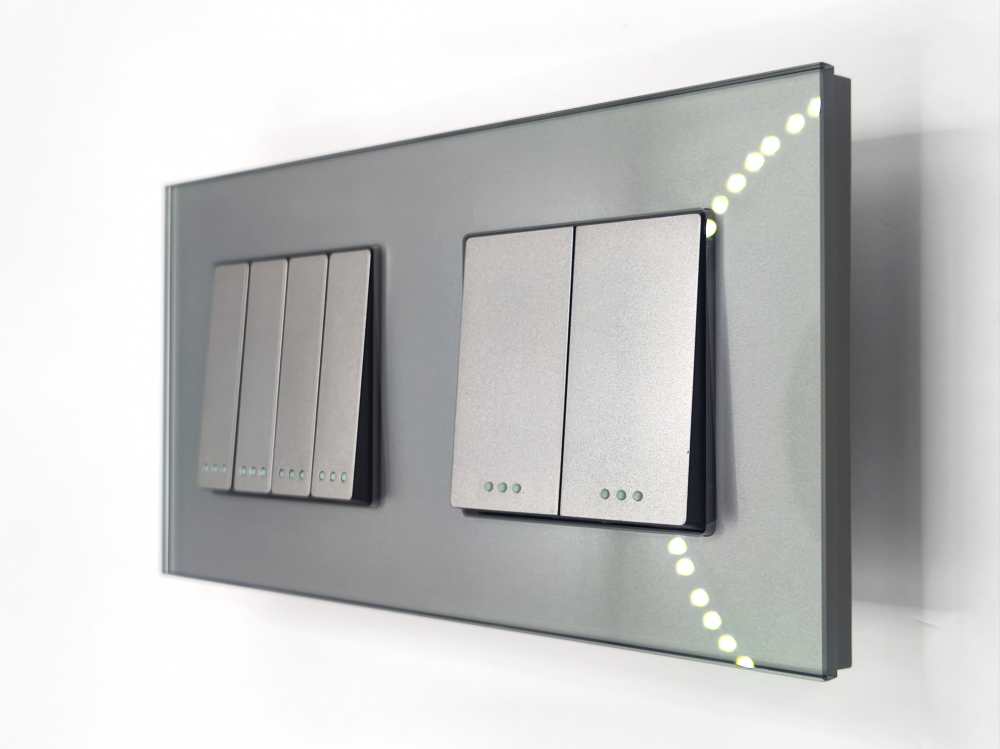 Intrerupator tactil 2 doze configurabil (simplu, dublu, triplu, cap scara, dimabil, etc.) [1]