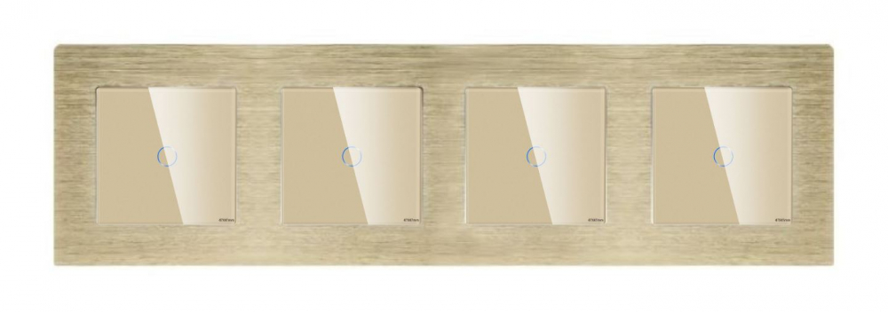 Intrerupator tactil 4 doze configurabil cu rama de aluminiu (simplu, dublu, triplu, cap scara, dimabil, etc.) [1]
