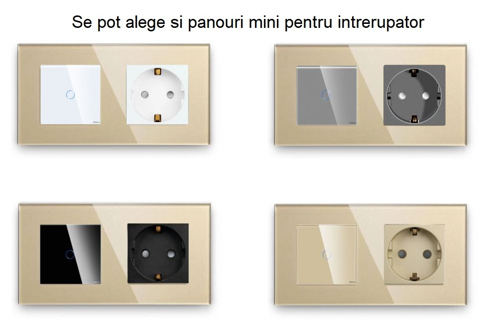 Intrerupator tactil 4 doze configurabil (simple, cap scar/cruce, prize cu wifi, etc). [5]