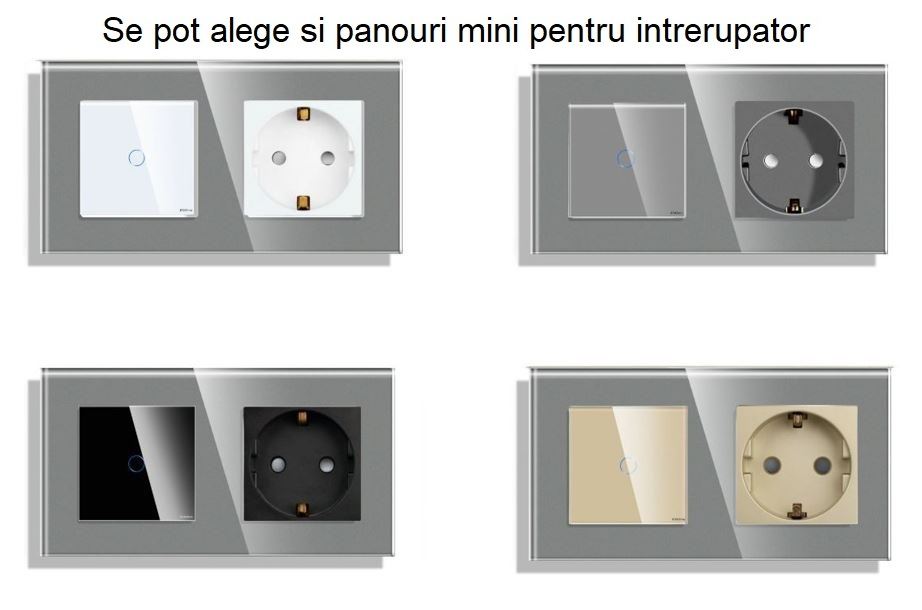 Intrerupator tactil 5 doze configurabil (simple, cap scar/cruce, prize cu wifi, etc). [4]