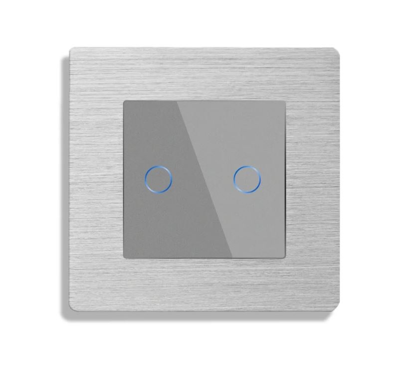 Intrerupator tactil configurabil cu rama de aluminiu (simplu, dublu, triplu, cap scara, dimabil, etc.) [8]