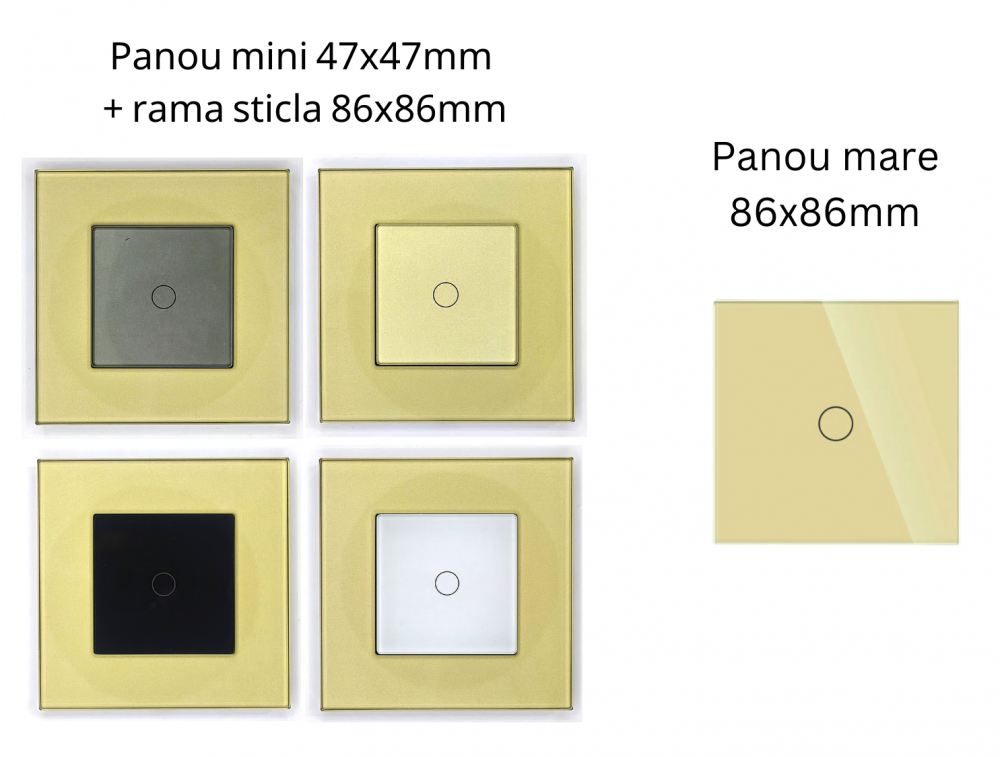 Intrerupator tactil configurabil (simplu, dublu, triplu, cap scara, dimabil, etc.) [3]