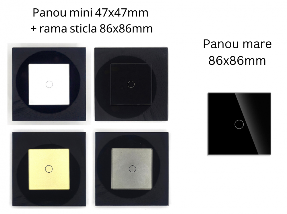 Intrerupator tactil configurabil (simplu, dublu, triplu, cap scara, dimabil, etc.) [3]