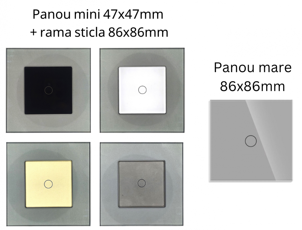 Intrerupator tactil configurabil (simplu, dublu, triplu, cap scara, dimabil, etc.) [11]