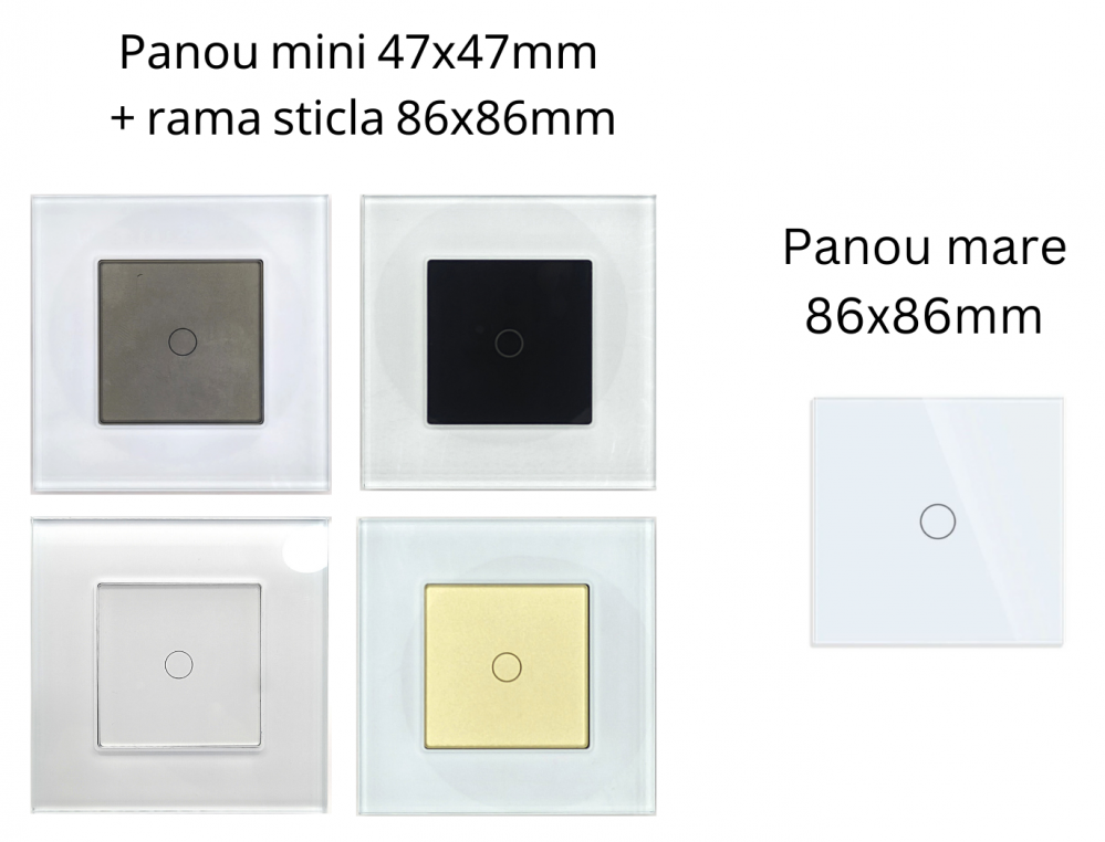 Intrerupator tactil configurabil (simplu, dublu, triplu, cap scara, dimabil, etc.) [3]