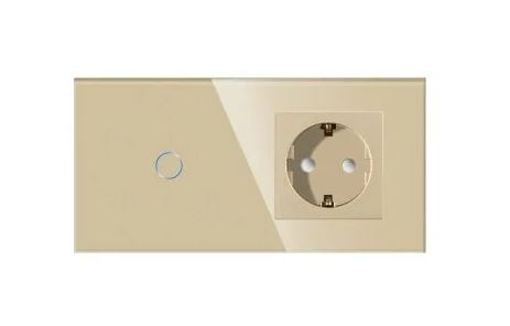 Intrerupator tactil + priza 2 doze configurabil (simplu, dublu, cap scara, draperie, priza USB, etc) [2]